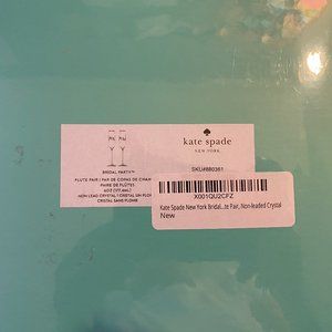 Kate Spade Lenox Bridal Party 2-Piece Champagne Flute Set New in Box